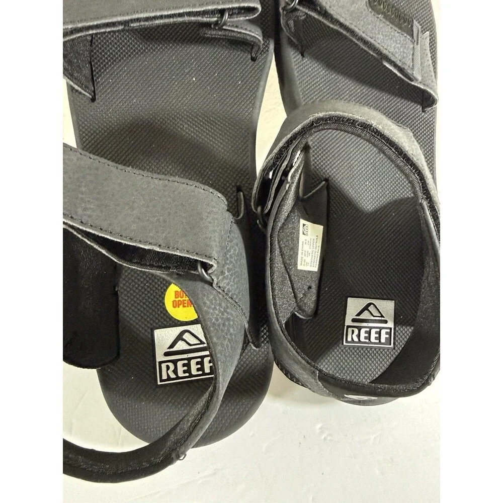 Reef Fanning Baja Sandal Black Men Size 13 Unisex EURO 46 Built In Bottle Opener